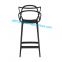Dining Furniture Modern Black Counter Stool with Footrest