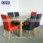 Wooden Legs Dining Chair with PU or Fabric Customized Color PU Chair