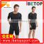Breathable professional customized skin wear fitness t-shirt jersey fabric type gym tights men