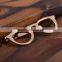 Fashion Men Tie Clips of Gold Plated Glasses Shape Tie Bars