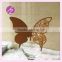 Wedding Party Decoration Laser Cut Heart Shaped Wine Glass Place Cards Butterfly Design Assorted Colors Wine Glass Cup Cards