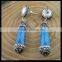LFD-017E Wholesale Druzy Agate Stone with Pearl Dangle Earring , Pave Rhinestone Crystal Charm Jewelry Earrings
