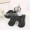 New Fashion PU Crystal Dog Pendant Key Chain Car Docoration Accessories Women Bag Accessories Fashion Jewelry Gift