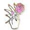 custom high quality easter lily lapel pin