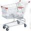 Wire shopping cart with baby strap