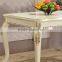 Gold leaf furniture use solid rubber wood dining table designs in wood