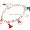 Wholesale fashion lovely charm Christmas gift bracelet/