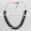 Wholesale alibaba jewelry glass and acrylic bead two layer chain necklace