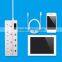 8 way surge protected 250v electric power socket with usb Extension lead