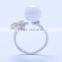 2016 Ceramic Jewellery Attractive Silver 925 Bead Flower Zircon Ring Sizes