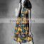 2015 new design african fashion style print fabric model party dress