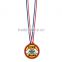 Promotion Cheap Reward Gift with Long Ribbon Custom 3D Design Soft PVC Rubber Fist Bump Award Medals Badge for Childen or Party