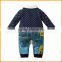 16 new European flag button cotton gentleman Romper Jumpsuit climbing clothing children's clothing wholesale trade