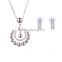 Wholesale Latest Design Fashion Necklaces Women Luxury Statement Diamond Jewelry Set SKJT0551