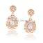 2016 fashion rhinestone earring gold filled jewelry environmental earrings for women