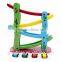 Wooden Sliding Cars In Four Colors Four Layers Track With Four Small Cars