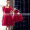 Mother and Daughter Red and white net flower girl tutu dresses CYF-003