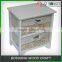 Beautiful Nightstands Bedside Table with Wicker Drawer Made in China
