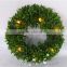 Brand-new artificial Christmas wreath evergreen garland with LED lights
