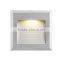 brushed silver square 87*87mm indoor led step light wall lamp 3w