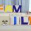 2015 latest English letter design cushion cover individual sofa square pillow case