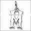 English letter M charms alphapet M charms and pendants with different style