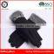 Helilai BSCI Factory Ladies Pretty Red Fur and Lace Cuffed Women Wool Gloves
