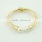 Custom Jewelry Wholesale Gold Stainless Steel Bracelets Bangles With Double Beads
