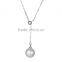 Women jewelry elegant pearl bead with sterling silver necklaces long necklace