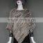 Women shawl knitted rabbit fur poncho 2016 new style shawl