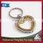 High qulaity fashion design heart shape spinning keychain