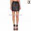 2015 black coated fabric super mini skirt JXH386