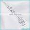 New Fashion Personality 925 Pure Silver Number 8 Palm-shaped Pendant Necklace Women Chain Necklaces