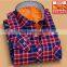 Simple Design Plaids red black Flannel Shirts Long Sleeve Made In China