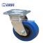 150mm wheel diameter Blue elastic rubber swivel casters