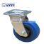 4, 5, 6, 8 inches Blue elastic rubber caster wheel, rubber swivel casters