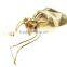 drawstring gold fabric retail bags 6*8cm