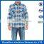 Custom mens long sleeve cotton printing plaid shirts with long sleeve