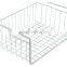 Icegreen Kitchen Use Mesh Grid White Coated Metal Wire Under Shelf Storage Organization Baskets, Wrap Rack