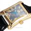 brand rectangle man automatic watch leather mechanical watches for men