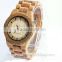 New arrival latest design all natural wooden case wood strap high quality wooden wrist watch