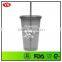 hot sale 16oz insulated double wall plastic mugs with custom logo