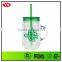 promotion bpa free acrylic 20oz double wall mason jar with handle