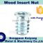 Insert Nut/ Insert Nut with flange (for wood); Bright(White)/Blue/Yellow Zinc Plated; Nuts and Bolts Size:M6, M8, M10