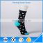 Breathable heart pattern black fancy lady sock