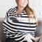 Least design stripe long maternity wear breastfeeding nursing poncho cover entire Multi-Use Car Seat