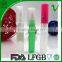 PP material cylinder 10ml spray plastic bottle for cosmetic