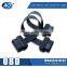 16P OBD2 male to 2 female extension ribbon cable