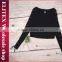 Wholesale black weave sleeves sexy fashion hot latest design sweatshirt