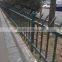 PVC coated zinc steel guardrail fence,black zinc coated steel fence post and wrought iron fence design